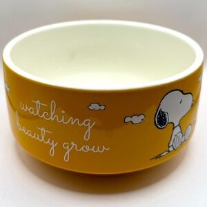 Peanuts Snoopy 5.5” stackable‎ bowl yellow stoneware single, collectable Bowl